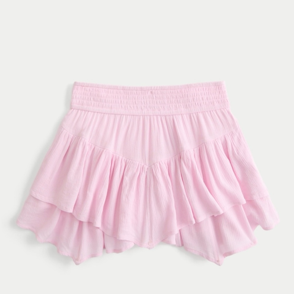 Pink Ruffled Mini Skort - Picture 4 of 5